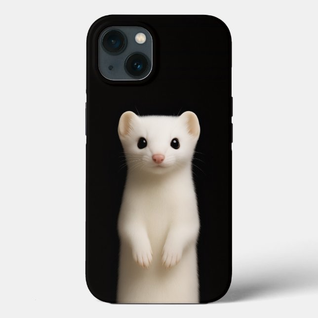 Svart 4 Luxe iPhone 13, Stilig Hermelin (Baksida)