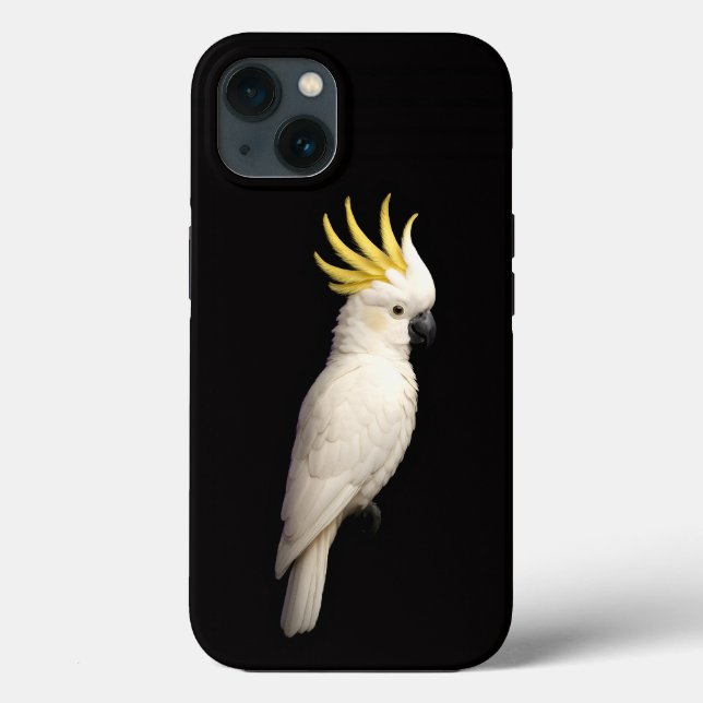 Svart 4 Luxe iPhone 13, Sulphur Crested Cockatoo (Baksida)