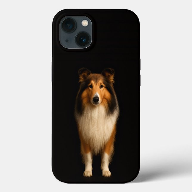 Svart 4 Luxe iPhone 13, Trogen Collie (Baksida)