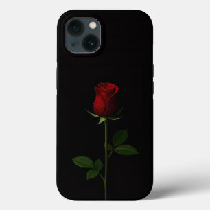 Svart 4 Luxe iPhone 13, Velvet Red Rose