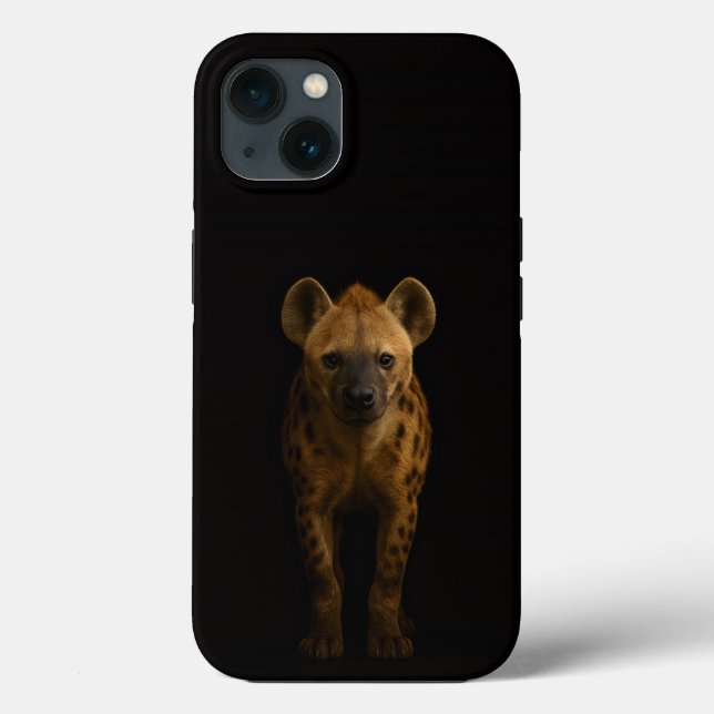 Svart 4 Luxe iPhone 13, Vild Fläckig Hyena (Baksida)