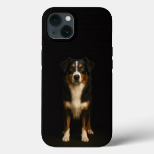 Svart 4 Luxe iPhone 13, Vis Australian Shepherd