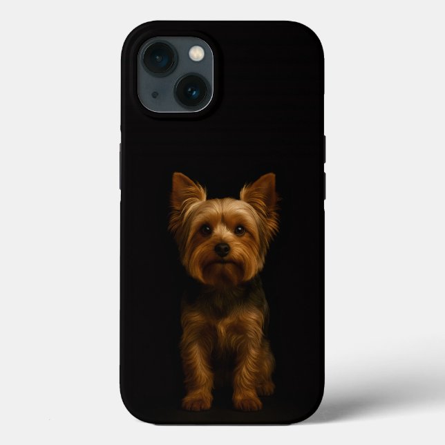 Svart 4 Luxe iPhone 13, Yorkshire Terrier (Baksida)