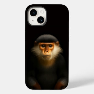 Svart 4 Luxe iPhone 14 Case-Mate, Röd Douc Langur
