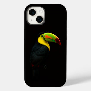 Svart 4 Luxe iPhone 14-fodral, Keel Billed Tukan