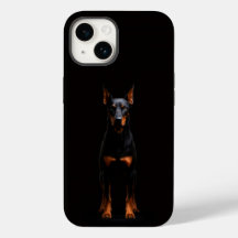 Svart 4 Luxe iPhone 14 Mate, Guardian Doberman