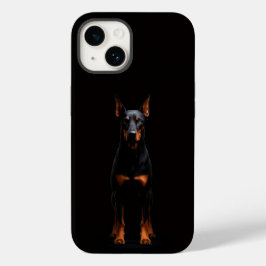 Svart 4 Luxe iPhone 14 Mate, Guardian Doberman