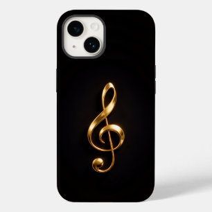Svart 4 Luxe iPhone 14 Mate, Guld Diskantnyckel