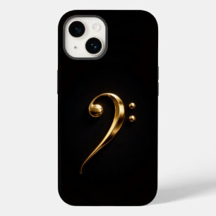 Svart 4 Luxe iPhone 14 Mate, Guld Diskantnyckel