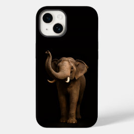 Svart 4 Luxe iPhone 14 Mate, Mäktig Elefant