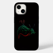 Svart 4 Luxe iPhone 14 Mate, Neon havssnigel