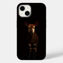 Svart 4 Luxe iPhone 14 Mate, Okapi i skogen