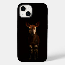 Svart 4 Luxe iPhone 14 Mate, Okapi i skogen