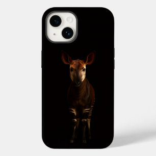 Svart 4 Luxe iPhone 14 Mate, Okapi i skogen