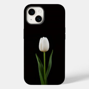 Svart 4 Luxe iPhone 14 Mate, Pärlvit Tulpan