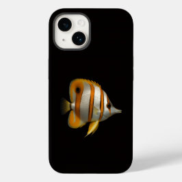 Svart 4 Luxe iPhone 14 Mate, Rev Fjärilfisk