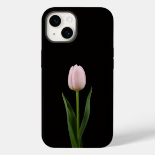 Svart 4 Luxe iPhone 14 Mate, Rosabruten Tulpan