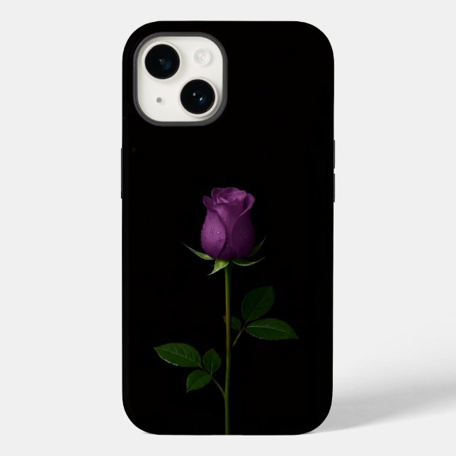 Svart 4 Luxe iPhone 14 Mate, Royal Violet Rose (Baksida)
