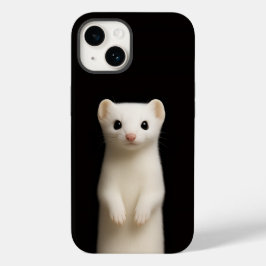 Svart 4 Luxe iPhone 14 Mate, Stilig Hermelin