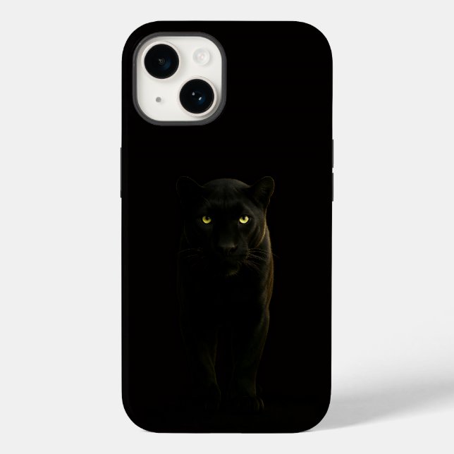 Svart 4 Luxe iPhone 14 Mate, Svart Panter (Baksida)