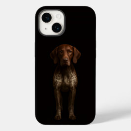 Svart 4 Luxe iPhone 14 Mate, tysk pointerhund