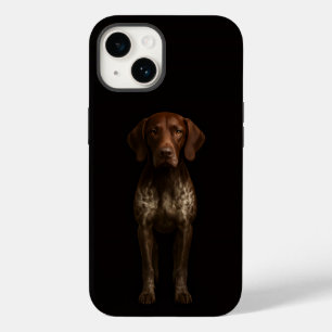 Svart 4 Luxe iPhone 14 Mate, tysk pointerhund