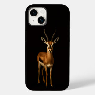 Svart 4 Luxe iPhone 14 skal, Elegant Gazella