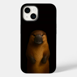 Svart 4 Luxe iPhone 14 skal, Elegant Näbbdjur