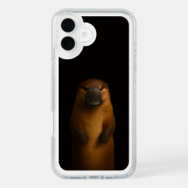 Svart 4 Luxe iPhone 16 Plus, Elegant Näbbdjur