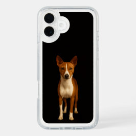 Svart 4 Luxe iPhone 16 Plus, Klassig Basenji Hund