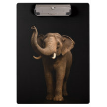 Svart 4 Luxe-klippbräda, Mäktig Elefant
