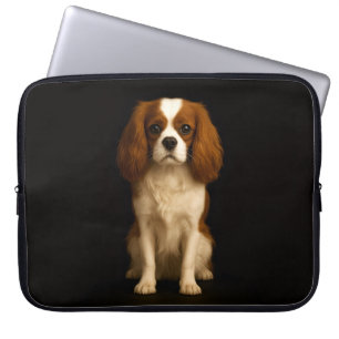 Svart 4 Luxe Laptop-fodral, söt Cavalier King Char Laptop Fodral