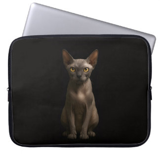 Svart 4 Luxe Laptop Sleeve, Sphynx Cat Fodral