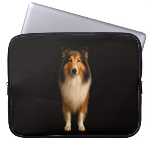 Svart 4 Luxe Laptopfodral, lojal colliehund Laptop Fodral