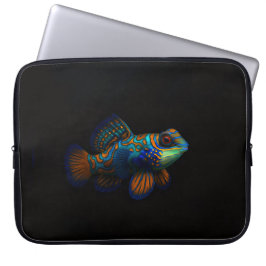 Svart 4 Luxe Laptopfodral, Mandarin Dragonet Fisk Laptop Fodral