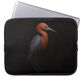 Svart 4 Luxe Laptopfodral, Reddish Egret Laptop Fodral