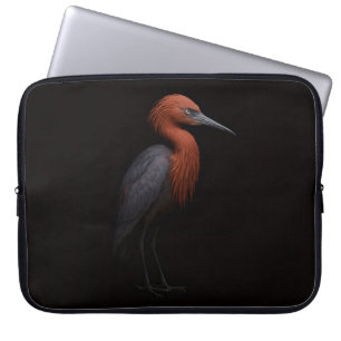 Svart 4 Luxe Laptopfodral, Reddish Egret Laptop Fodral