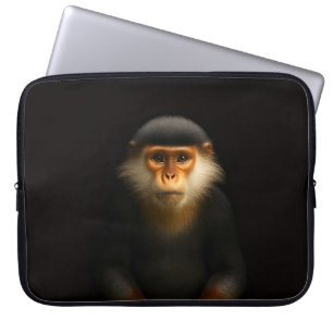 Svart 4 Luxe Laptopfodral, Röd Douc Langur Laptop Fodral