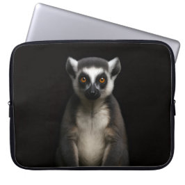 Svart 4 Luxe Laptopfodral, Skötsam Lemur Laptop Fodral
