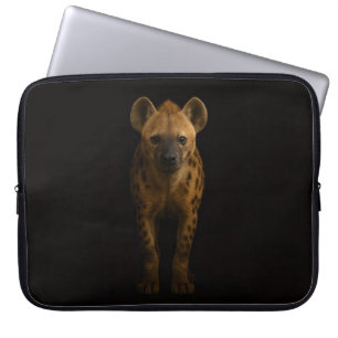 Svart 4 Luxe Laptopfodral, Vild Fläckig Hyena Laptop Fodral