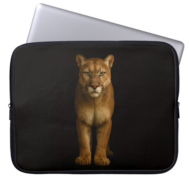 Svart 4 Luxe Laptoppskydd, Silent Prime Puma Laptop Fodral (Framsidan)