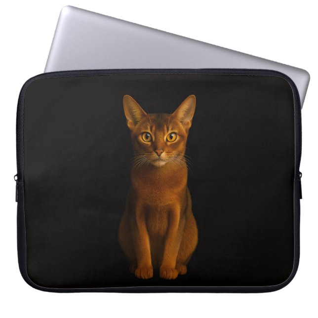 Svart 4 Luxe laptopsleeve, Abyssinsk Skönhet Laptop Fodral (Framsidan)