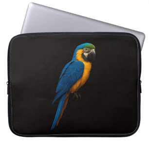 Svart 4 Luxe laptopsleeve, blå gul ara Laptop Fodral