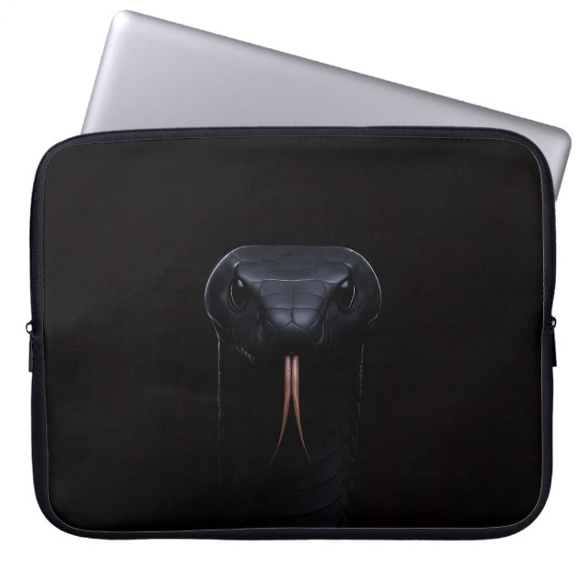 Svart 4 Luxe laptopsleeve, Black Mamba Laptop Fodral (Framsidan)