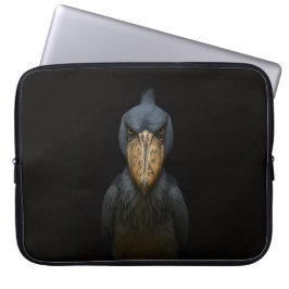 Svart 4 Luxe laptopsleeve, exotisk skobillfågel Laptop Fodral