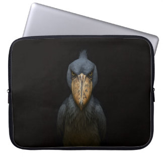 Svart 4 Luxe laptopsleeve, exotisk skobillfågel Laptop Fodral