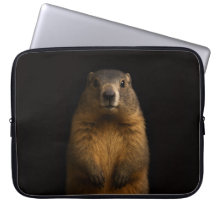 Svart 4 Luxe laptopsleeve, Fluffy Marmot
