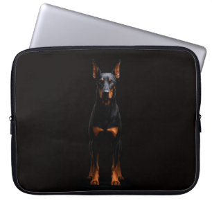 Svart 4 Luxe laptopsleeve, Guardian Doberman Dog Laptop Fodral