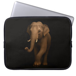 Svart 4 Luxe laptopsleeve, Indisk elefant Laptop Fodral
