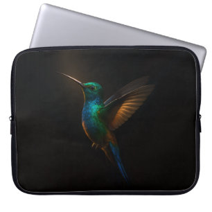 Svart 4 Luxe laptopsleeve, Kolibri under flygning Laptop Fodral